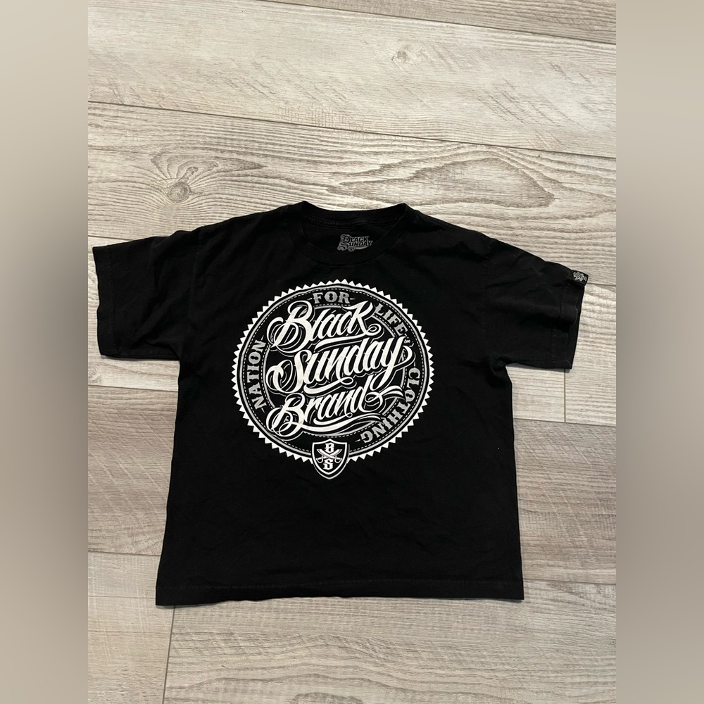 Black Sunday Raider Fan Graphic T-Shirt youth L